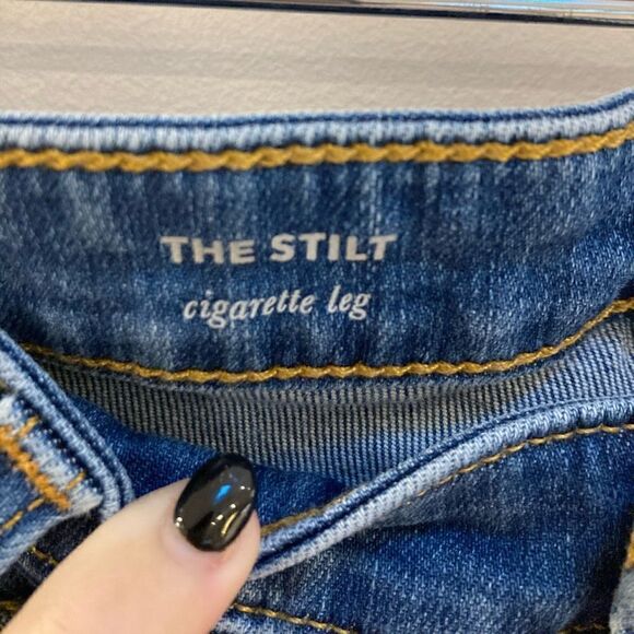 AG Adriano Goldschmeid The Stilt Cigarette Leg Distressed Destroyed Jeans - Picture 4 of 11